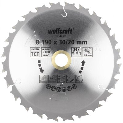 Wolfcraft 6347000 Körfűrészlap 190 x 30 x 1.8 mm Fogak száma (collonként): 24 1 db