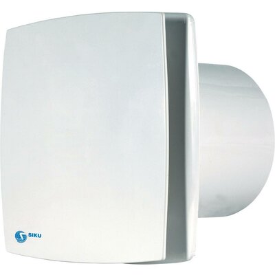Fali és mennyezeti szellőző ventilátor, utánfutás relével, Ø 100 mm, fehér, SIKU 30206