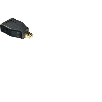 LINDY 41077 Mini DisplayPort / Kijelző csatlakozó Átalakító [1x Mini DisplayPort dugó - 1x DisplayPort alj] Fekete