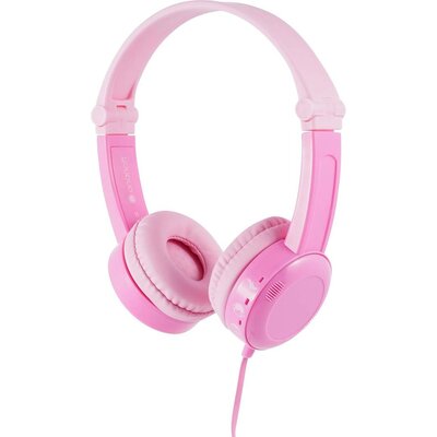 onanoff Travel Gyermek On Ear headset Vezetékes Rózsaszín Összehajtható, Headset, Hangerő korlátozás
