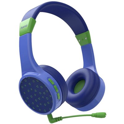 Hama Teens Guard Gyermek On Ear headset Bluetooth® Stereo Kék Headset, Hangerő szabályozás