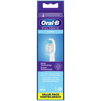 Oral-B Pulsonic Clean Feltűzhető fogkefe elektromos fogkeféhez 4 db Fehér