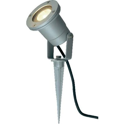 SLV Nautilus Spike Kerti fényszóró 3 részes készlet EEK: F (A - G) LED, Energiatakarékos lámpa, Halogén GU10 18 W Ezüst-szürke