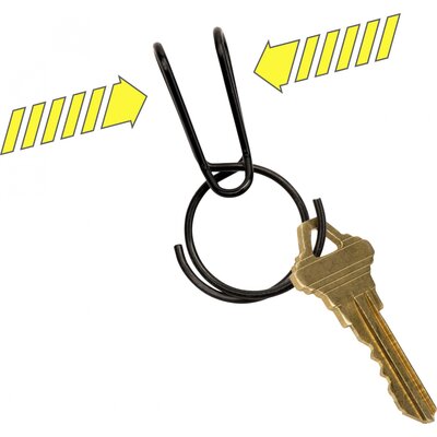 NITE Ize Kulcskarika KSQR-01-R6 SqueezeRing Easy Load Key Clip Fekete 1 db