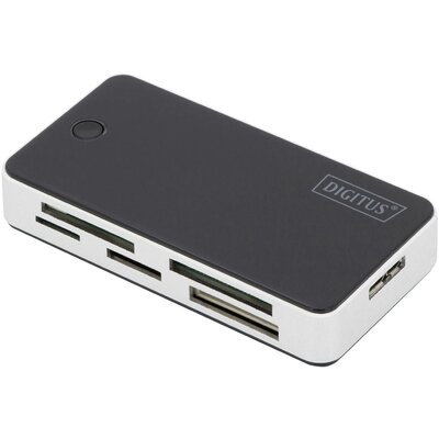 Digitus DA-70330-1 USB-s kártyaolvasó, okostelefon/tablet USB 3.0, USB-A, Mikro USB 2.0 Fekete/fehér