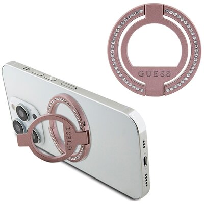 Guess telefontartó gyűrű GUMRSALDGP (Rhinestones / pink)