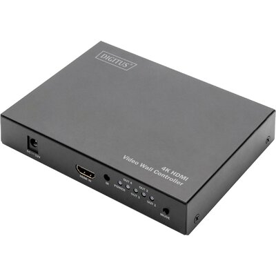 Digitus DS-43309 2+2 port HDMI switch Ultra HD-re alkalmas, Külön kapcsolható, Távirányítóval 3840 x 2160 pixel