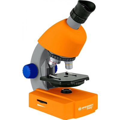 Bresser Optik Mikroskop Junior 40x-640x orange Gyermekmikroszkóp Monokulár 640 x Átvilágítás