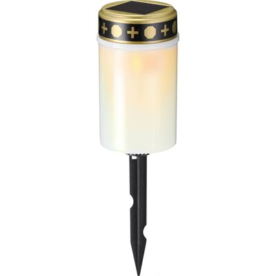 Napelemes mécses leszúrható tüskével, LED 0,06 W, sárga/fehér, WS-SGW02