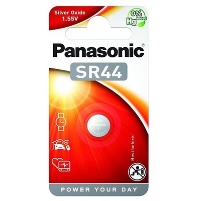PANASONIC SR-44L/1BP PANASONIC óraelem (SR44, 1.55V, ezüst-oxid) 1db/ csomag