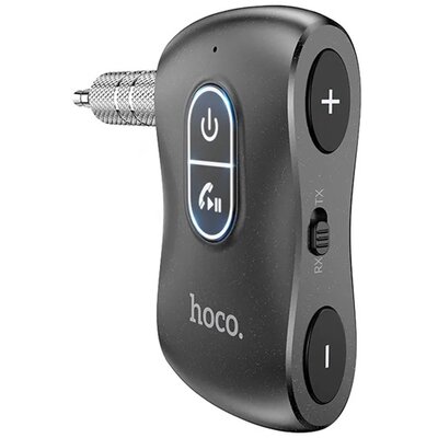 HOCO E73_PRO_JOURNEY HOCO E73 PRO bluetooth FM transmitter 3.5mm jack aljzat (v5.0, mikrofon, microSD kártyaolvasó + Type-C kábel) FEKETE