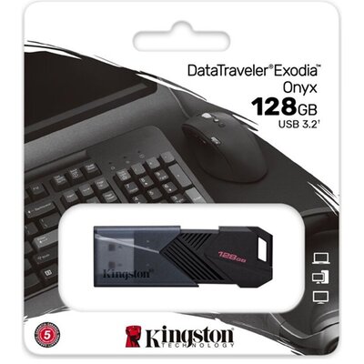 KINGSTON DTXON/128GB KINGSTON DT Exodia Onyx pendrive / USB Stick (USB 3.2, Gen 1) 128GB FEKETE