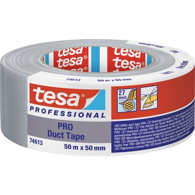 tesa Duct Tape PRO 74613-00003-00 Repair tape Szürke (H x Sz) 50 m x 50 mm 1 db