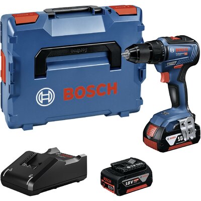 Bosch Professional GSR 18V-55 06019H5200 Akkus fúrócsavarozó 18 V 4.0 Ah Lítiumion kefe nélkül, 2. akkuval, Töltővel, Hordtáskával