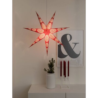 Konstsmide 2920-520 Karácsonyi csillag Izzólámpa, LED Piros, Fehér Állvánnyal