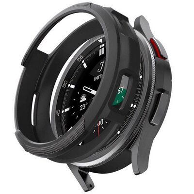 SPIGEN ACS06394 SPIGEN LIQUID AIR szilikon óra keret (közepesen ütésálló) FEKETE [Samsung Galaxy Watch 6 Classic 47mm (SM-R960)]