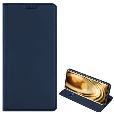 DUX DUCIS SKIN PRO tok álló, bőr hatású (FLIP, oldalra nyíló, bankkártya tartó, asztali tartó funkció) SÖTÉTKÉK [Samsung Galaxy A54 5G (SM-A546)]