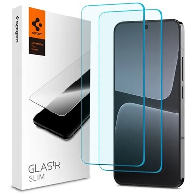 SPIGEN AGL06037 SPIGEN SLIM képernyővédő üveg 2db (2.5D, extra karcálló, tokbarát, ultravékony, 0.2mm, 9H) ÁTLÁTSZÓ [Xiaomi 13]