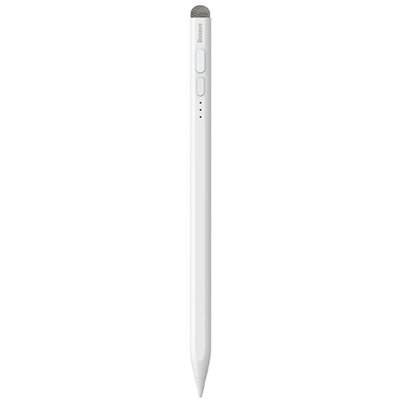BASEUS SXBC060302 BASEUS érintőképernyő ceruza (aktív, passzív, kapacitív, LED kijelző + póthegy) FEHÉR Apple Pencil kompatibilis