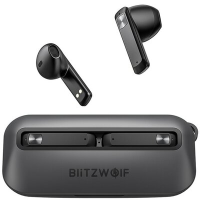 BLITZWOLF BW-FPE1 BLITZWOLF bluetooth fülhallgató SZTEREO (v5.0, TWS, mikrofon, IPX4 vízálló, zajszűrő + töltőtok) FEKETE
