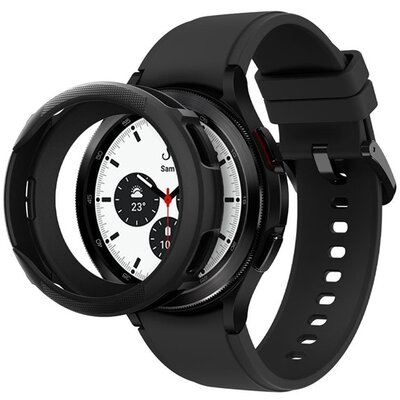 SPIGEN ACS03140 SPIGEN LIQUID AIR szilikon óra keret (közepesen ütésálló) FEKETE [Samsung Galaxy Watch 4 Classic 46 mm (SM-R890)]