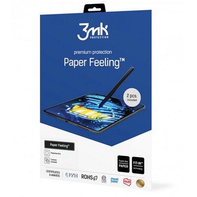 3MK PAPER FEELING képernyővédő fólia 2db (full screen, íves, ujjlenyomat mentes, papír hatás, 0.16mm) ÁTLÁTSZÓ [Honor Pad 8]