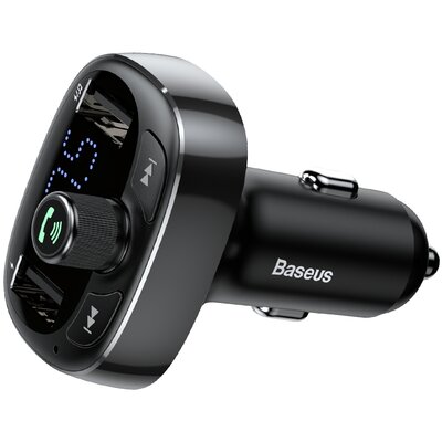 BASEUS FM adó Bluetooth MP3 autós töltővel 2 x USB 3.4A S-09 fekete CCMT000301
