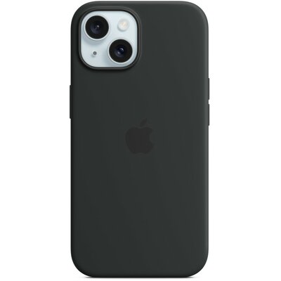 Apple iPhone 15 Szilikon Magsafe tok,Fekete