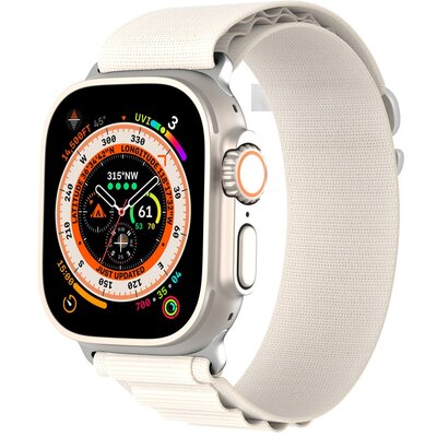DUX DUCIS GS - szőtt nylon szíj Apple Watchhoz 42/44/45/49mm platina
