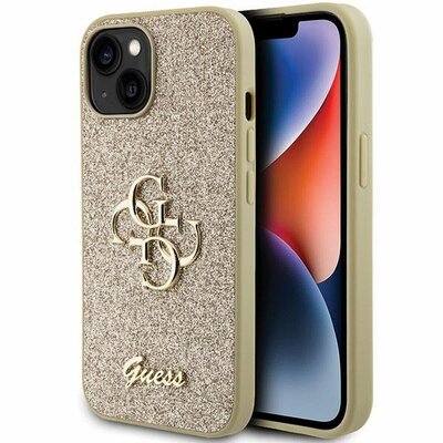 Eredeti telefontok GUESS GUHCP15MHG4SGD for iPhone 15 PLUS (Fixed Glitter Big 4G / gold)