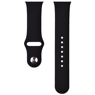 DEVIA DELUXE SPORT pótszíj (egyedi méret, szilikon, állítható) FEKETE [Apple Watch Series 9 41mm]