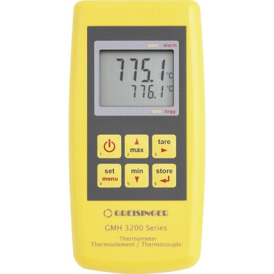 Greisinger GMH3211 Hőmérséklet mérőműszer Kalibrált (ISO) -220 - +1768 °C Érintéses mérés