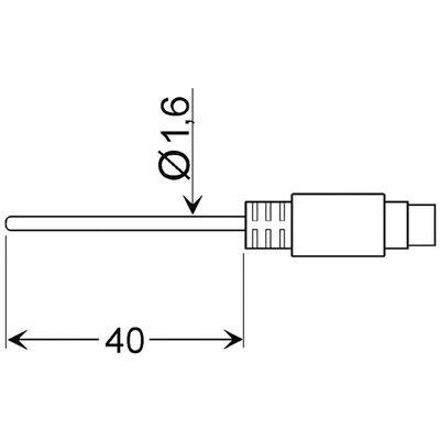 Greisinger GLF 401 MIN Levegő érzékelő Kalibrált (ISO) -25 - 70 °C Érzékelő típus Pt100