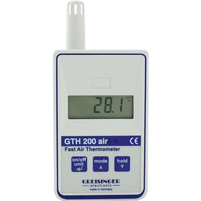 Greisinger GTH 200 AIR Hőmérséklet mérőműszer Kalibrált (ISO) -20 - +70 °C Érzékelő típus Pt1000