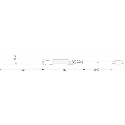 Greisinger GES 401 1/3 DIN Beszúrós érzékelő Kalibrált (ISO) -50 - 400 °C Érzékelő típus Pt100