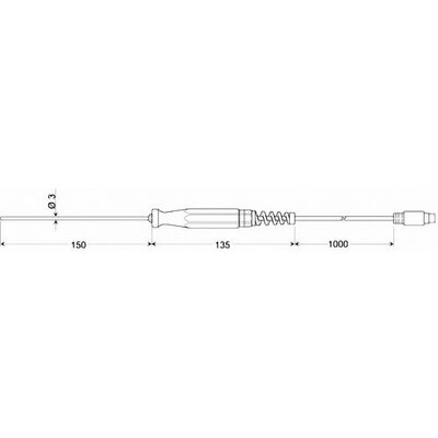 Greisinger GTF 601 1/3DIN Merülő érzékelő Kalibrált (ISO) -50 - 600 °C Érzékelő típus Pt100