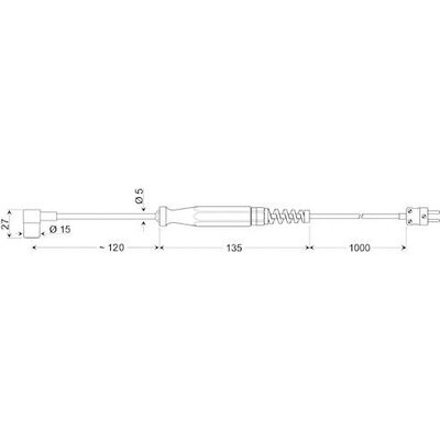 Greisinger GOF 200 HO Felület érzékelő Kalibrált (ISO) -65 - 400 °C Érzékelő típus K