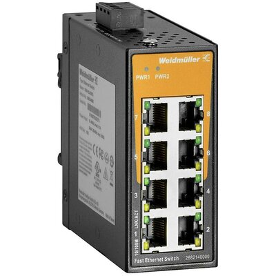 Weidmüller IE-SW-EL08-8TX Ipari Ethernet switch 8 port 10 / 100 MBit/s