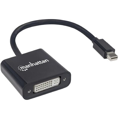 Manhattan 322485 Mini DisplayPort Átalakító [1x Mini DisplayPort dugó - 1x DVI alj, 24+5 pólusú] Fekete Árnyékolt, UL minősített 15.00 cm