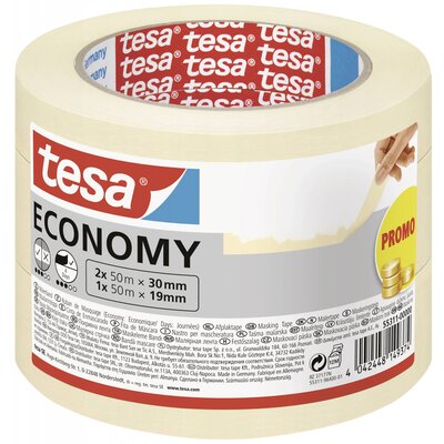 tesa Economy 55311-00000-02 Festő védőszalag Fehér 1 készlet