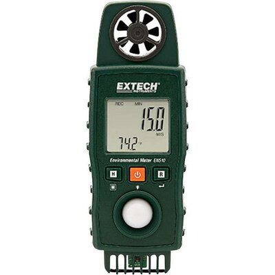 Extech EN510 Anemométer Kalibrált (ISO) 0.4 - 20 m/s Hőmérsékletmérő funkcióval