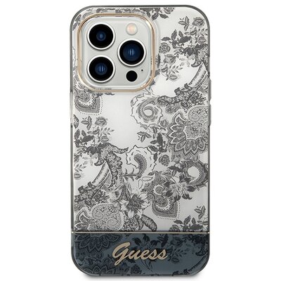 Eredeti tok GUESS GUHCP14LHGPLHG for iPhone 14 PRO (IML Electro Cam TDJ / gray)