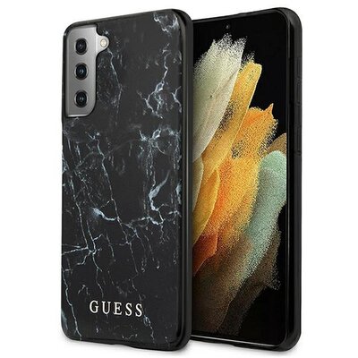 Eredeti tok GUESS GUHCS21MPCUMABK for Samsung S21 Plus (Marble / black)