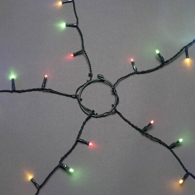 Konstsmide 6482-520 LED-es karácsonyfa fényfüzér Beltérre Hálózati adapterről üzemeltetett Fényforrások száma 250 LED Többszínű Megvilágított hossz: 3 m