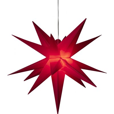 Konstsmide 5971-550 Karácsonyi csillag Csillag Melegfehér LED Piros EEK: G (A - G)