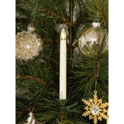Vezeték nélküli karácsonyfa izzó LED-es melegfehér fényű 1,5V-os elemes 18cm Konstsmide