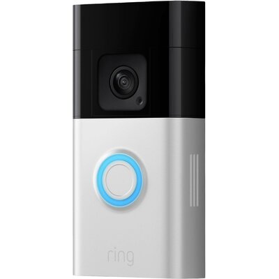 ring Video Doorbell Plus IP videó kaputelefon Nikkel (matt), Fekete