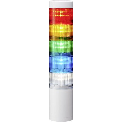 Patlite Jelző oszlop LR6-502WJNW-RYGBC LED 5 színű, Piros, Sárga, Zöld, Kék, Fehér 1 db