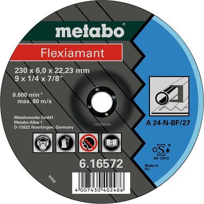 Metabo 616572000 Nagyolótárcsa, hajlított Furat átmérő 22.23 mm 10 db