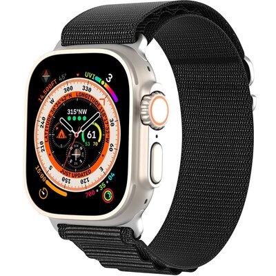 DUX DUCIS GS - szőtt nylon szíj Apple Watch 42/44/45/49mm fekete